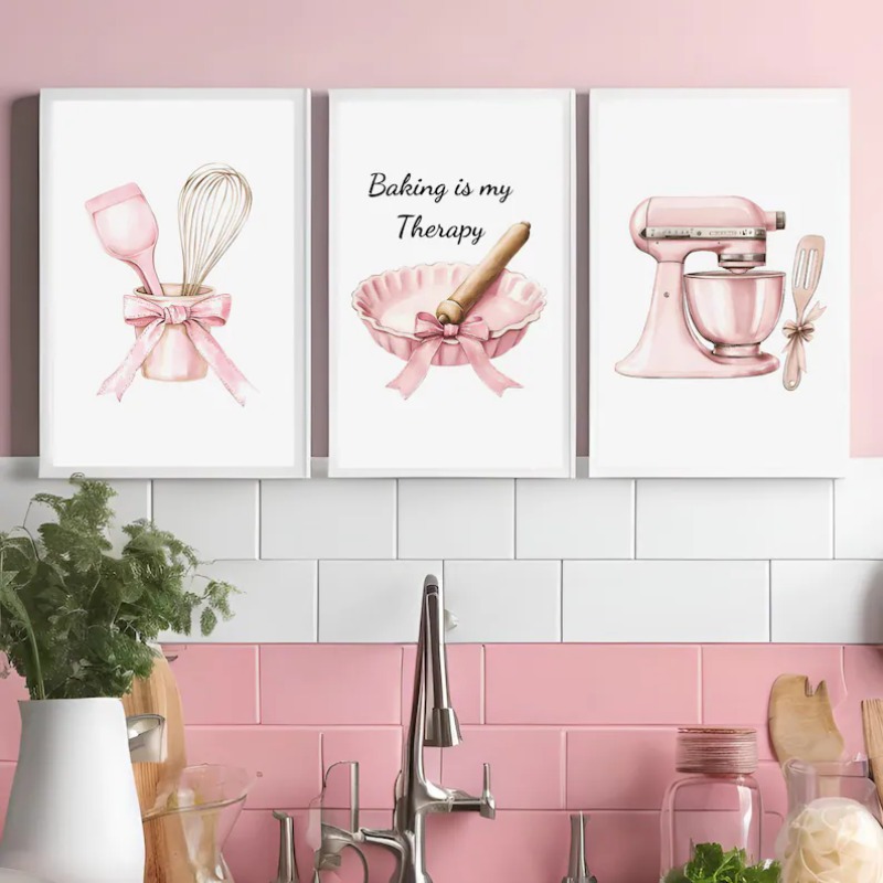 Kitchen And Baking Life - الرجعية الوردي المطبخ لطيف خلاط وأدوات