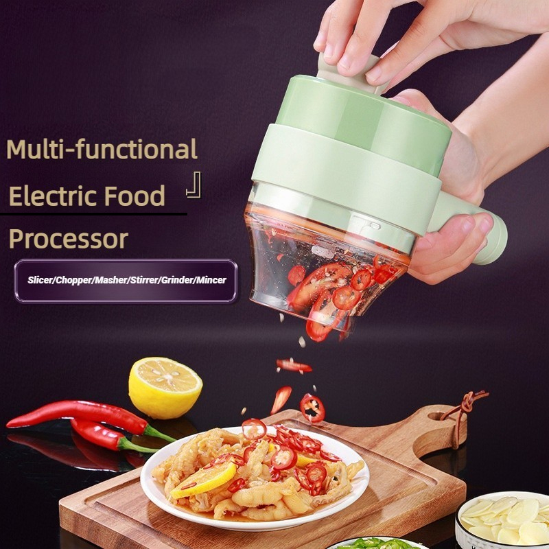 Kitchen Jobs - محضر طعام كهربائي لاسلكي قطاعة الخضراوات