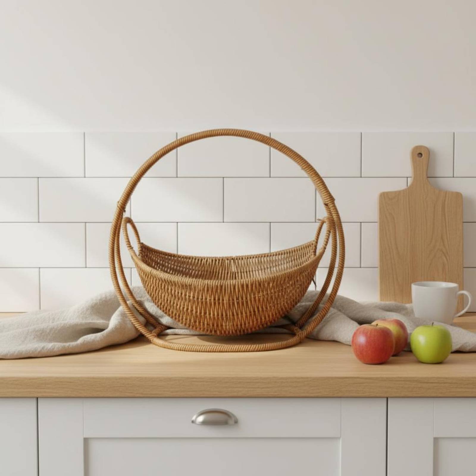 Kitchen Baking Bowls - سلة خبز بتصميم مهد، سلة خوص