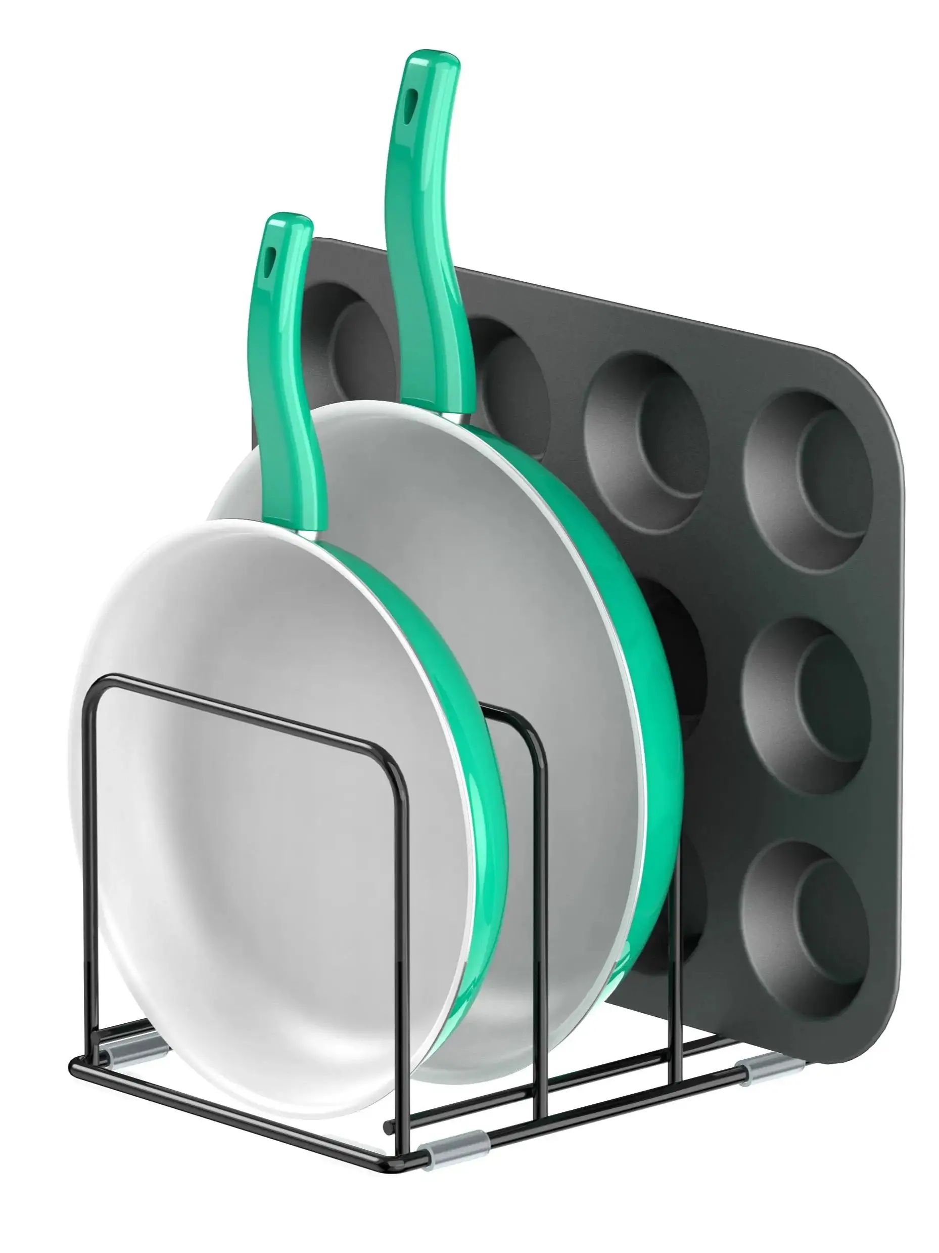 Kitchen Baking Pan Storage - منظم خزانة المطبخ، حامل أواني الطبخ