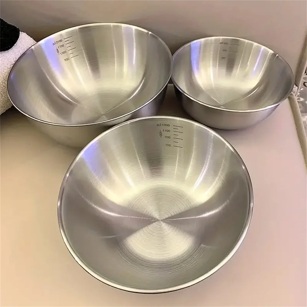 Kitchen Baking Bowls - طقم أوعية ستانلس ستيل 1-3 قطع
