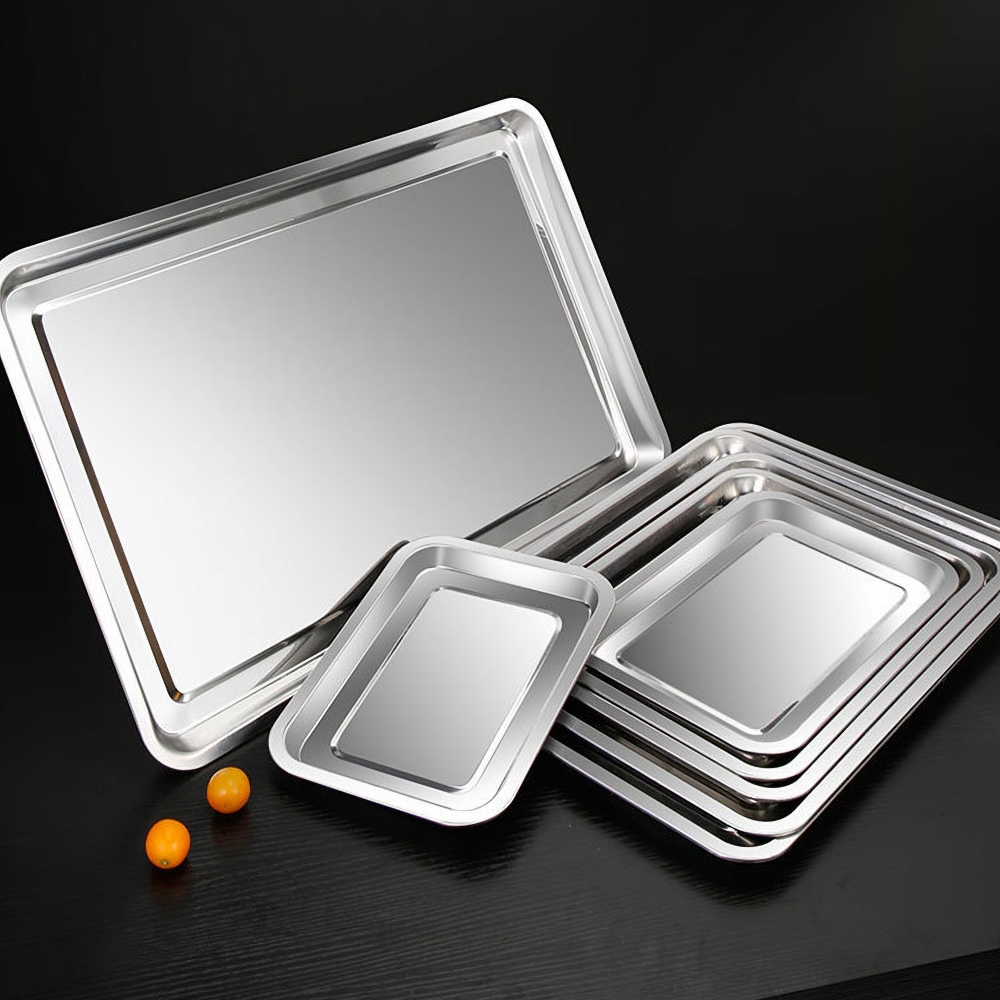 Kitchen Baking Pan Storage - 1 قطعة صواني الطعام الفولاذ المقاوم
