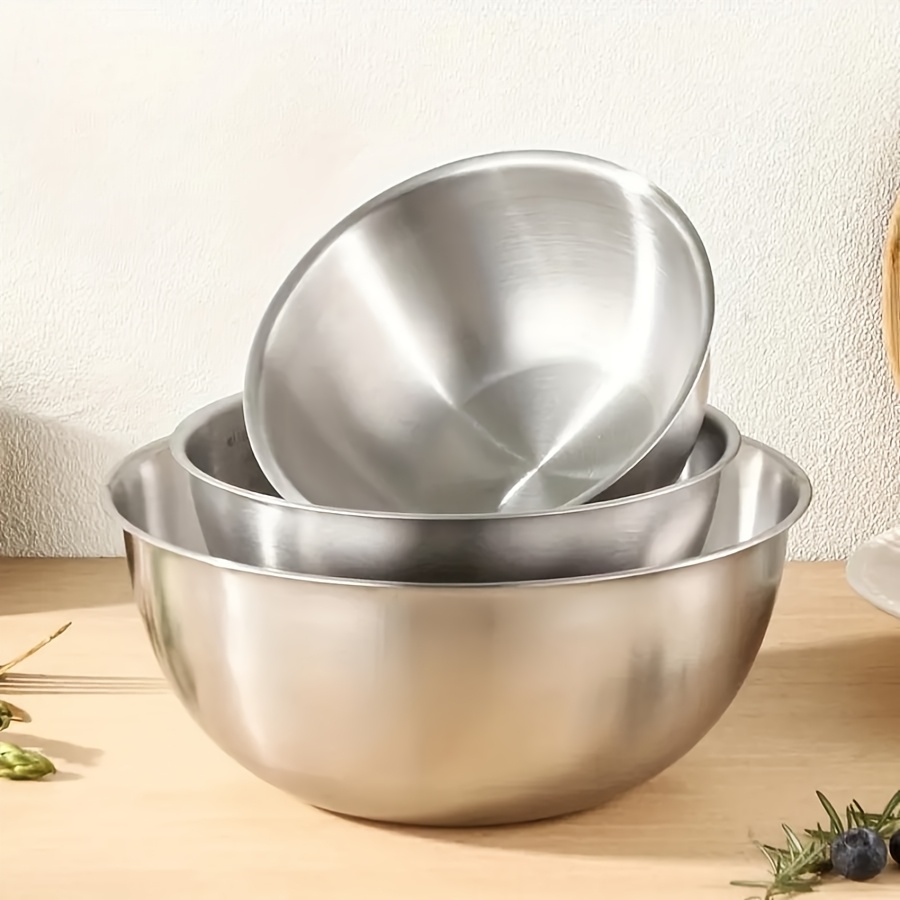 Kitchen Baking Bowls - طقم أوعية سلطة من الفولاذ المقاوم