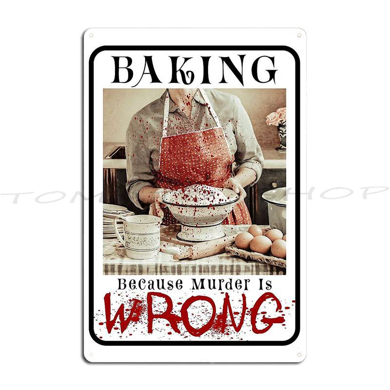 Kitchen And Baking Life - لافتة معدنية كلاسيكية بتصميم ريترو مخصصة