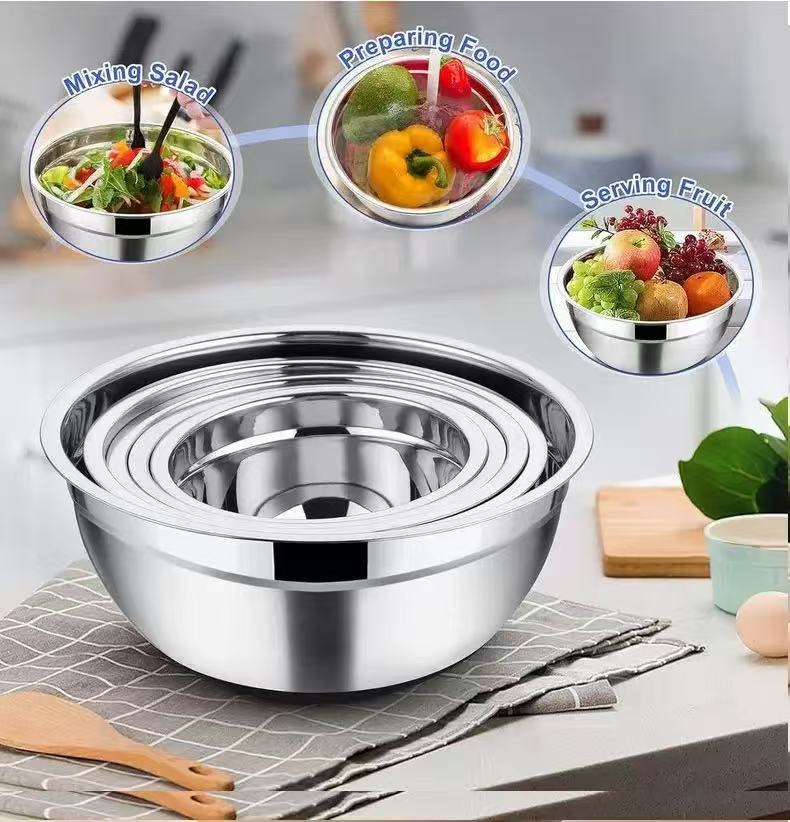 مجموعة أوعية خلط من الفولاذ ال - مراجعة Kitchen Baking Bowls وسعره