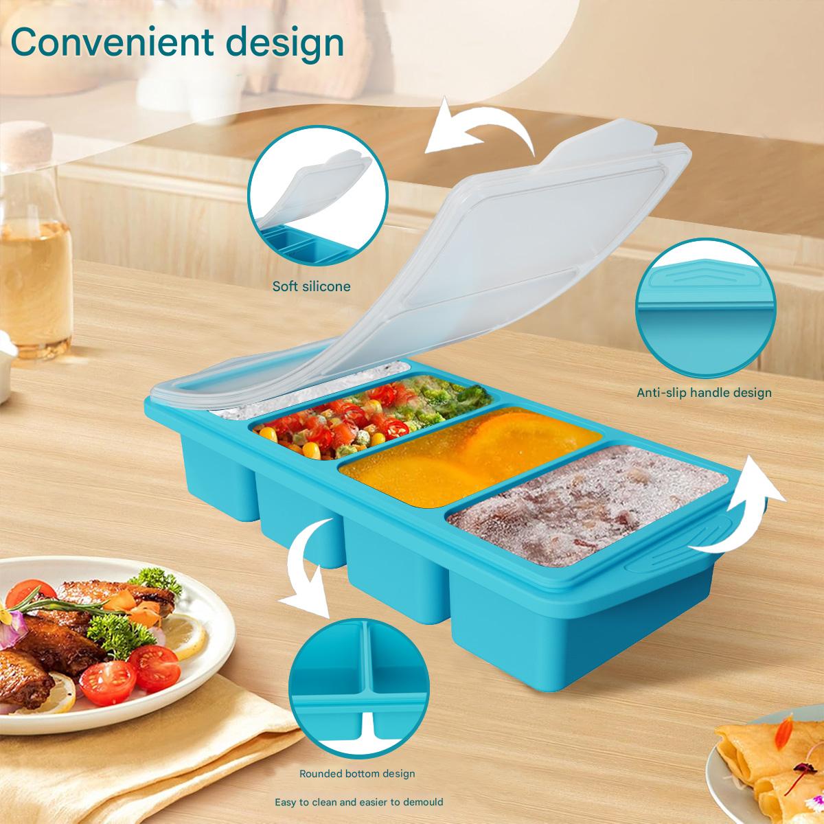 قالب سيليكون كبير لمكعبات الثل - مراجعة Kitchen Baking Organization وسعره