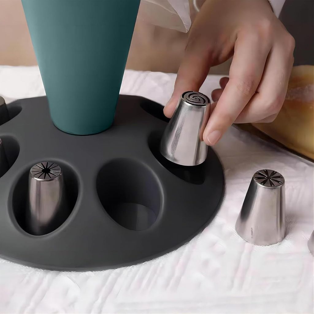 كيس تزيين الكيك مع حامل للرؤوس - مراجعة Kitchen Baking Cake وسعره