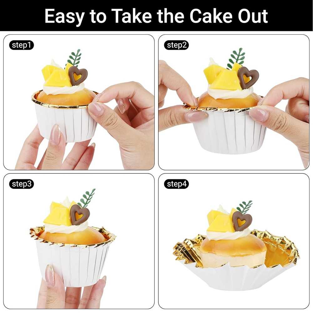 50 قطعة كأس الكعك ورقة مغلفة ك - مراجعة Kitchen Baking Cake وسعره