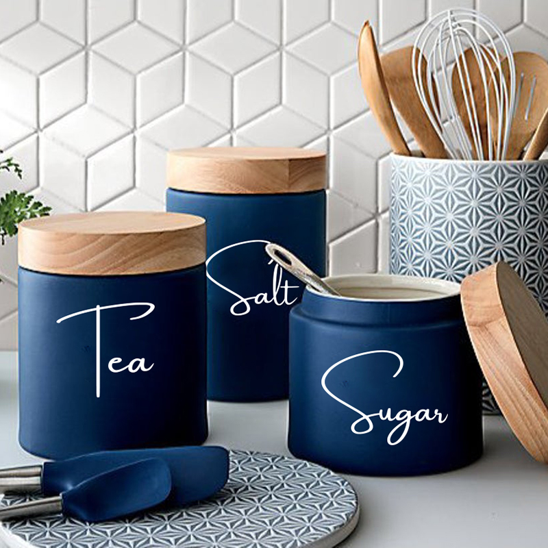 8 قطع من ملصقات جرة تنظيم المط - مراجعة Kitchen Baking Organization وسعره