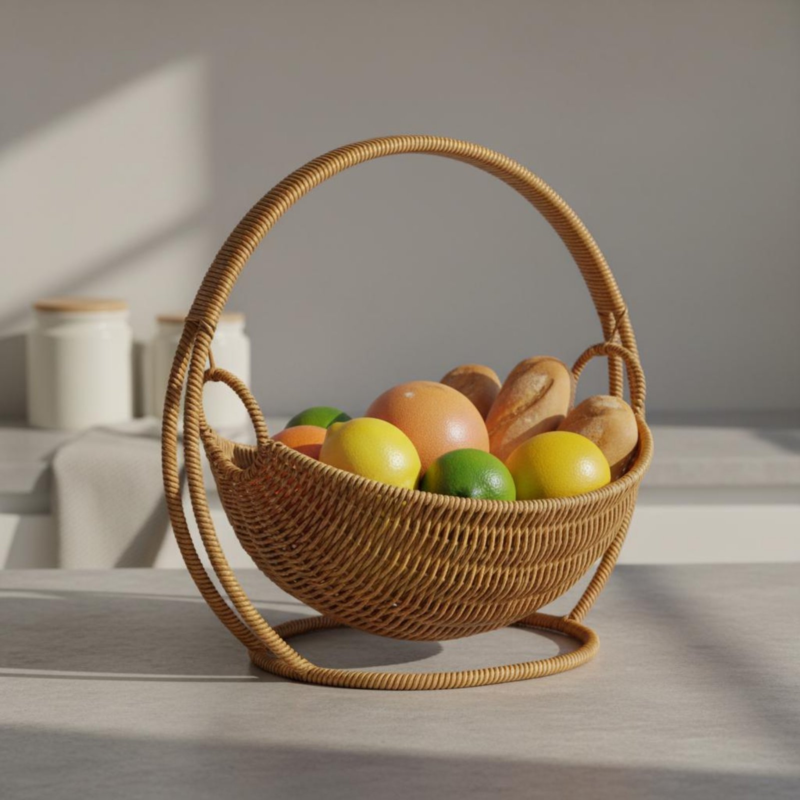سلة خبز بتصميم مهد، سلة خوص من - مراجعة Kitchen Baking Bowls وسعره