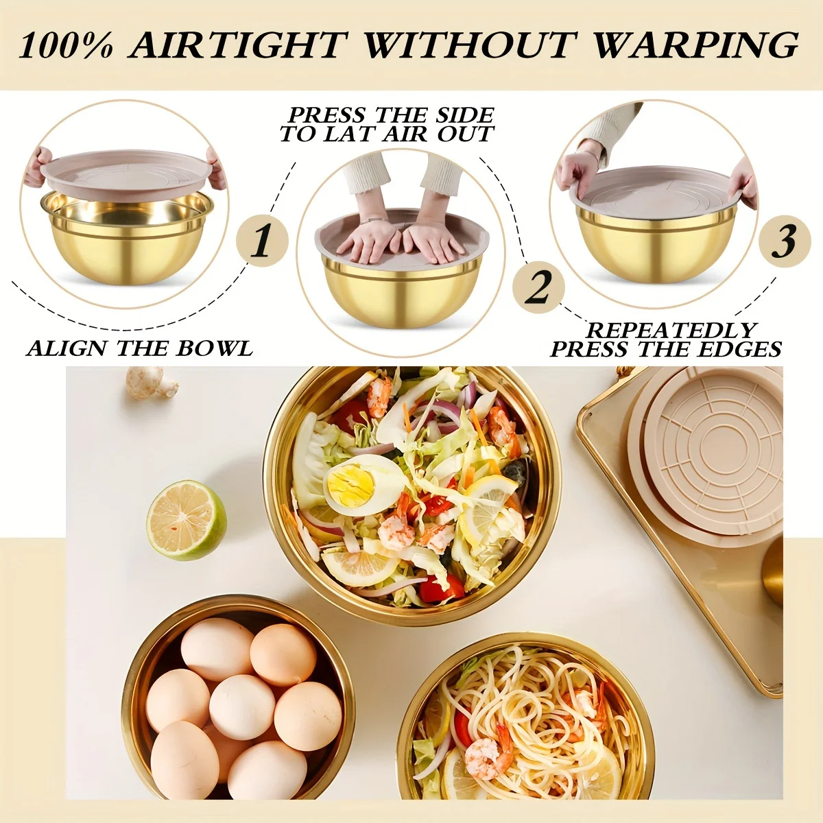 طقم وعاء خلط من الفولاذ المقاو - مراجعة Kitchen Baking Bowls وسعره
