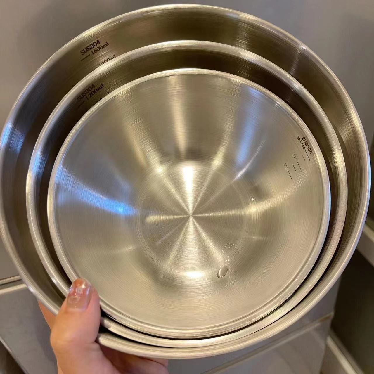 طقم أوعية ستانلس ستيل 1-3 قطع  - مراجعة Kitchen Baking Bowls وسعره