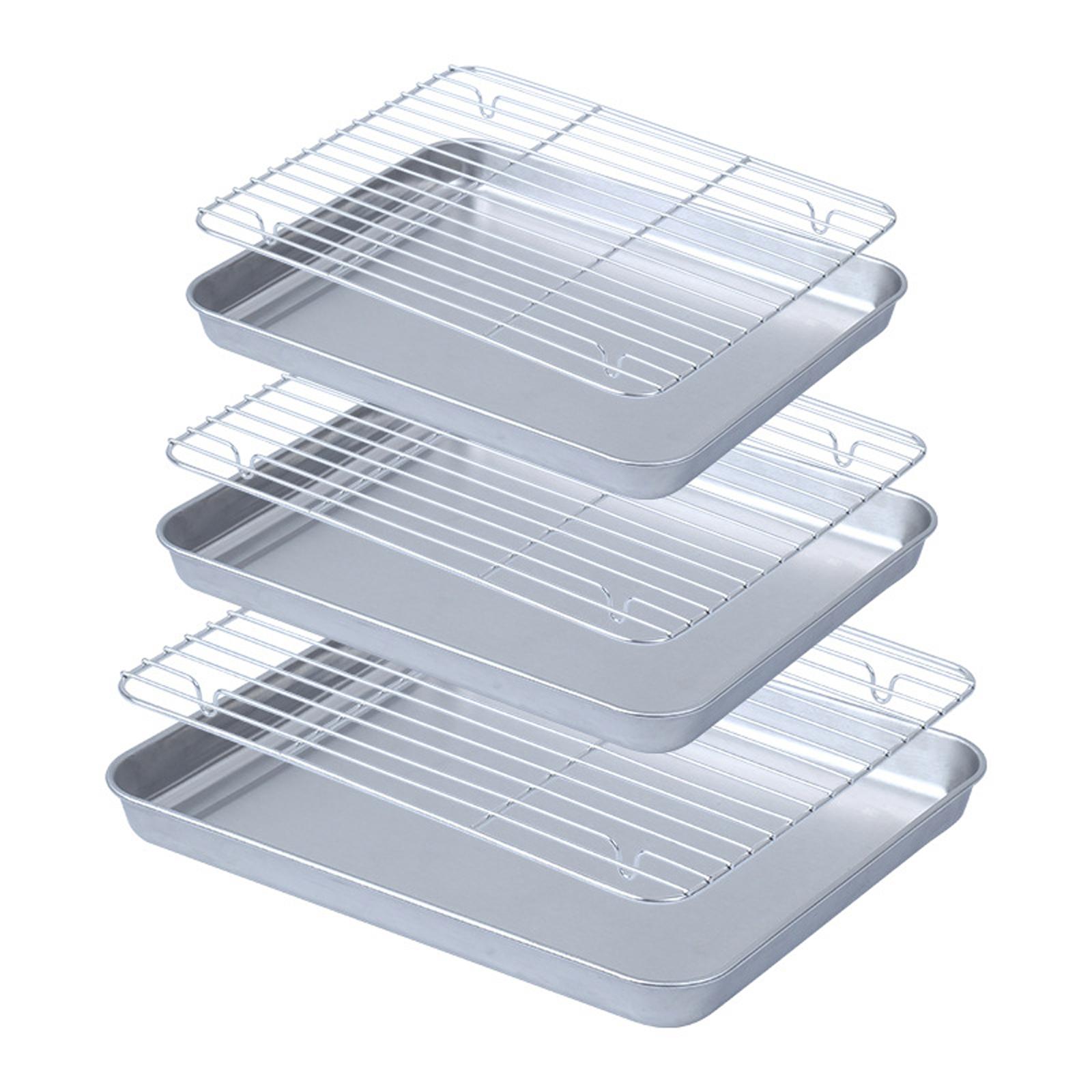 صينية خبز مع رف سلكي للكعك وال - مراجعة Kitchen Baking Pan Storage وسعره