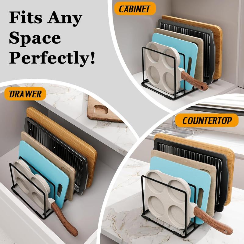 منظم أطباق المخبوزات وحامل ألو - مراجعة Kitchen Baking Pan Storage وسعره