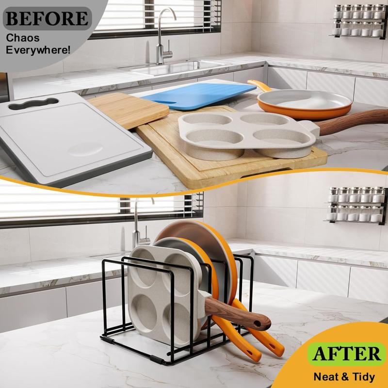منظم أطباق المخبوزات وحامل ألو - مراجعة Kitchen Baking Pan Storage وسعره