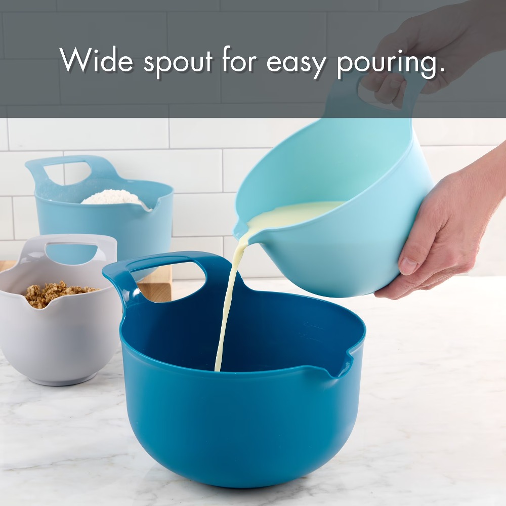 مجموعة أوعية بلاستيكية متداخلة - مراجعة Kitchen Baking Bowls وسعره