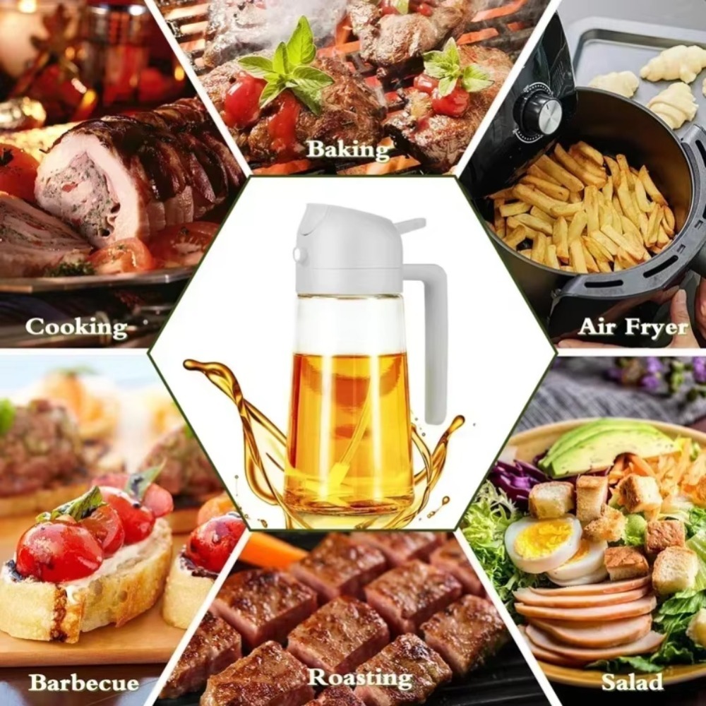 زجاجة رش زيت بلاستيكية 2 في 1  - مراجعة Kitchen Tools For Baking وسعره