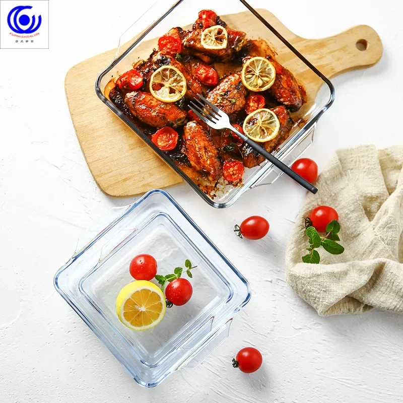 طبق خبز زجاجي مقوى ، طبق أساسي - مراجعة Kitchen Baking Pan Storage وسعره