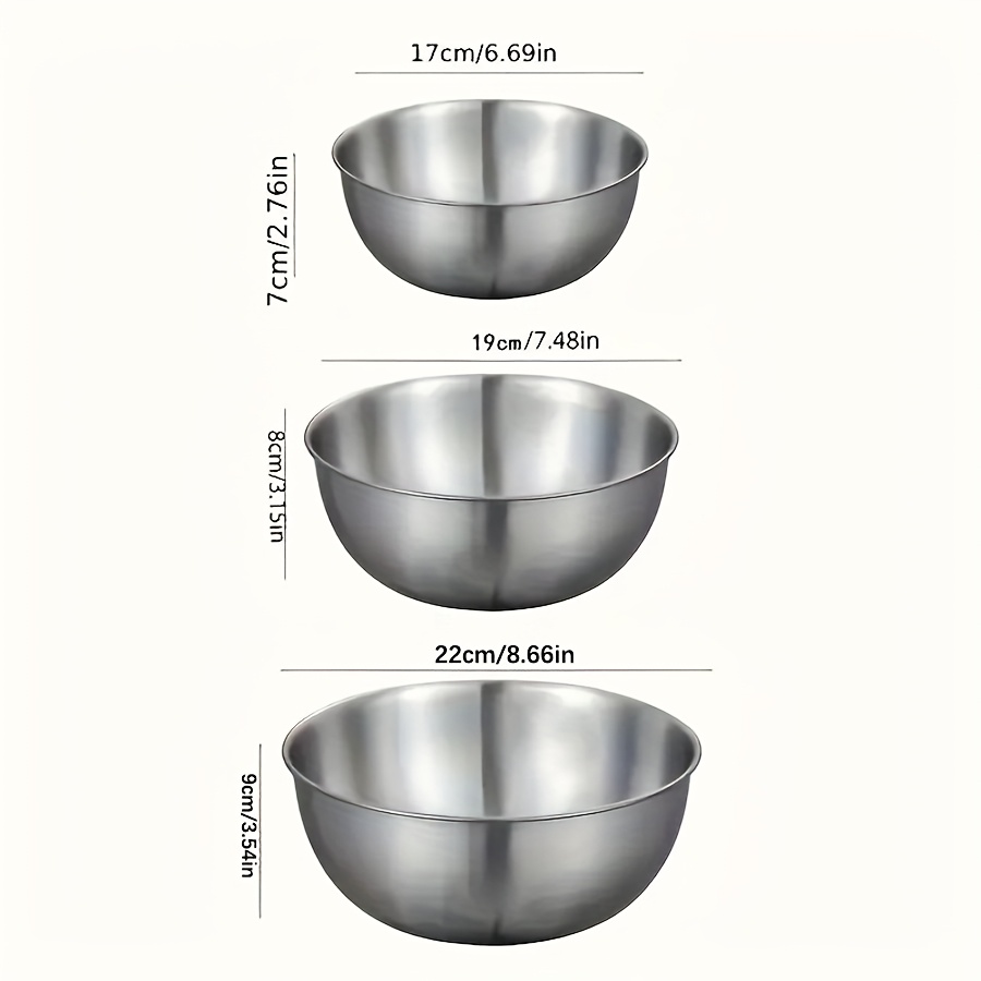 طقم أوعية سلطة من الفولاذ المق - مراجعة Kitchen Baking Bowls وسعره