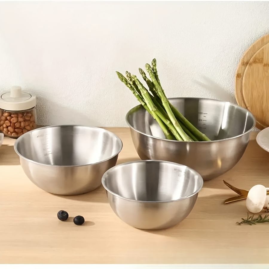 طقم أوعية سلطة من الفولاذ المق - مراجعة Kitchen Baking Bowls وسعره