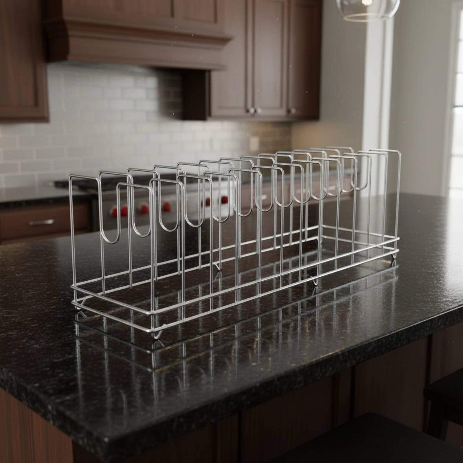 حامل صواني البيتزا لتوفير المس - مراجعة Kitchen Baking Pan Storage وسعره