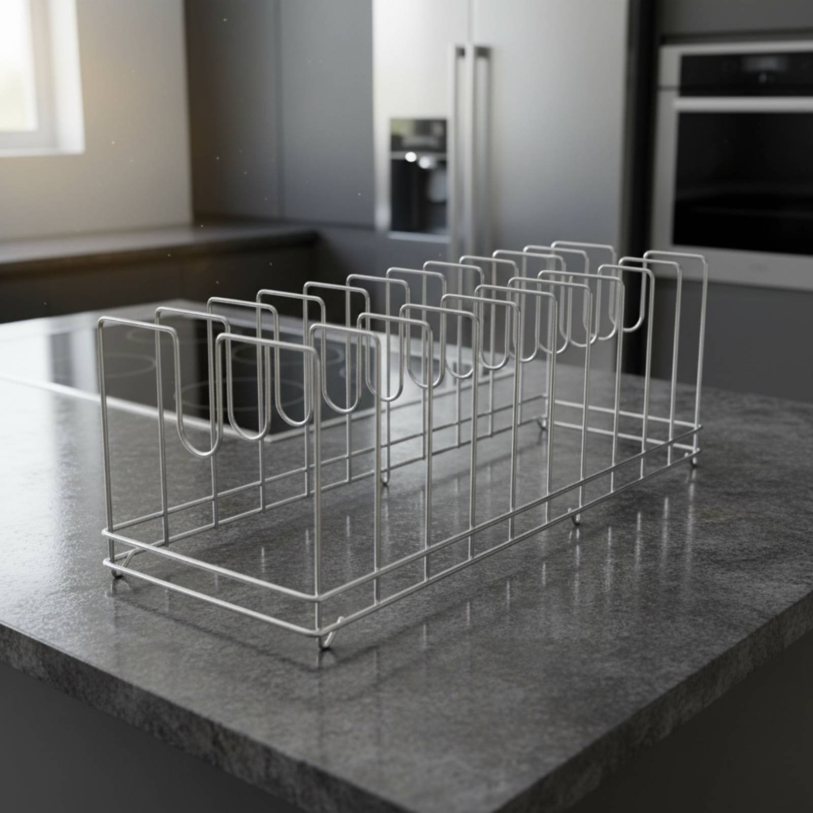 حامل صواني البيتزا لتوفير المس - مراجعة Kitchen Baking Pan Storage وسعره