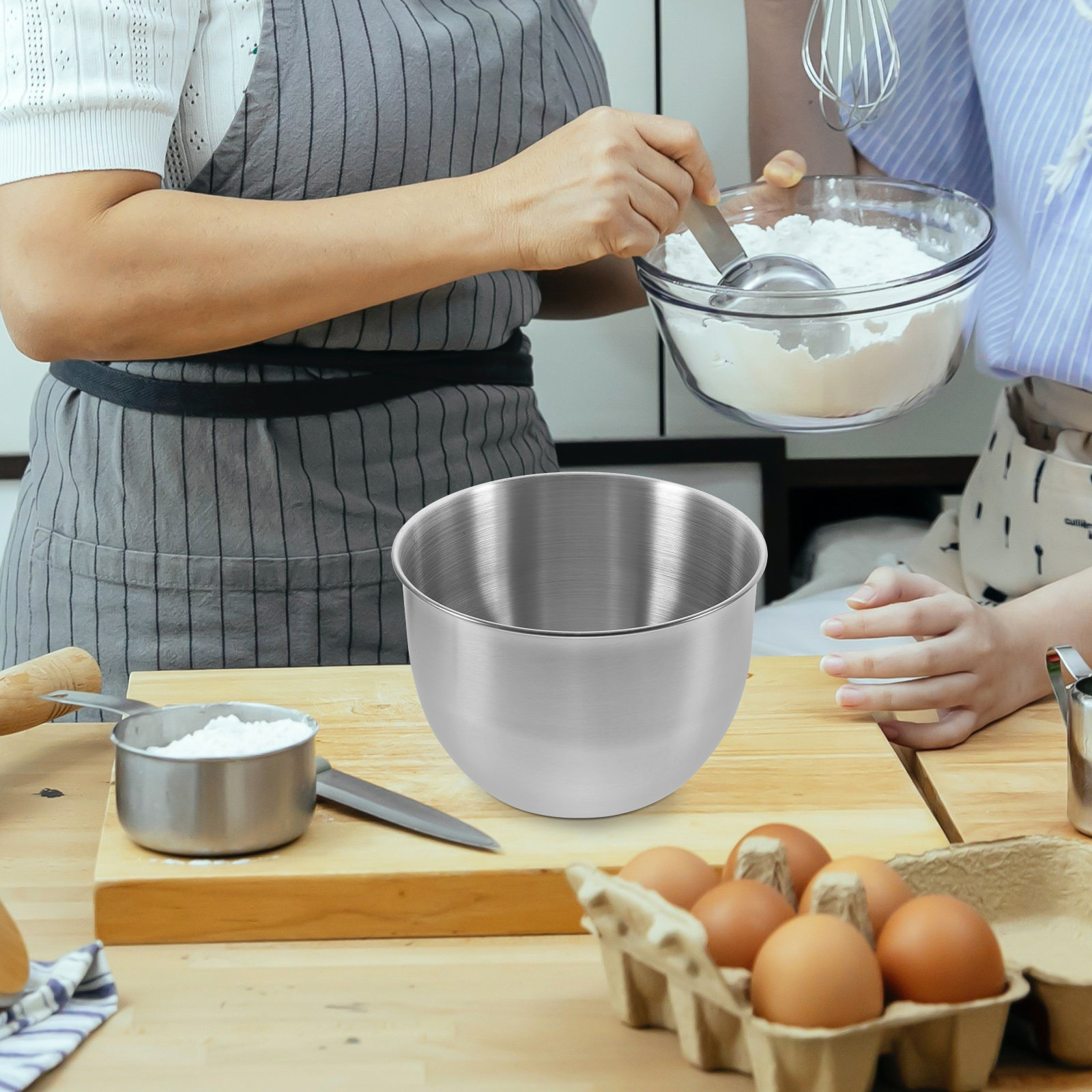 وعاء خلط عميق من الفولاذ المقا - مراجعة Kitchen Baking Bowls وسعره
